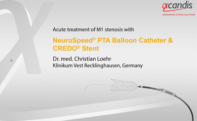 Read more about the article Acute treatment of M1 stenosis with NeuroSpeed® and CREDO® by Dr. Christian Loehr